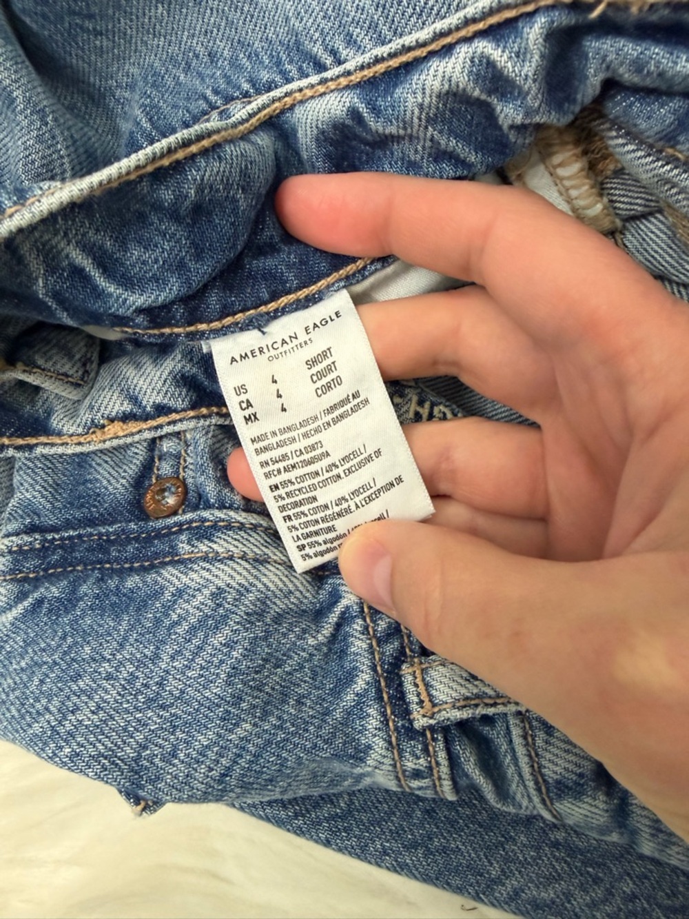 American Eagle Light blue super high rise baggy wide leg jeans 4 Short - Picture 4 of 7